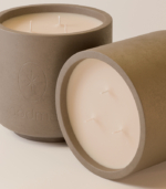 Floral Old Copper Candle – Concrete - Image 2