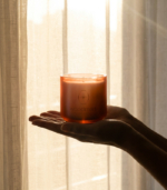 Floral Sepia Candle – Glass - Image 3