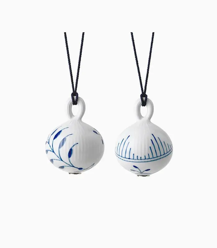 Blue Fluted Christmas Bauble - Image 2