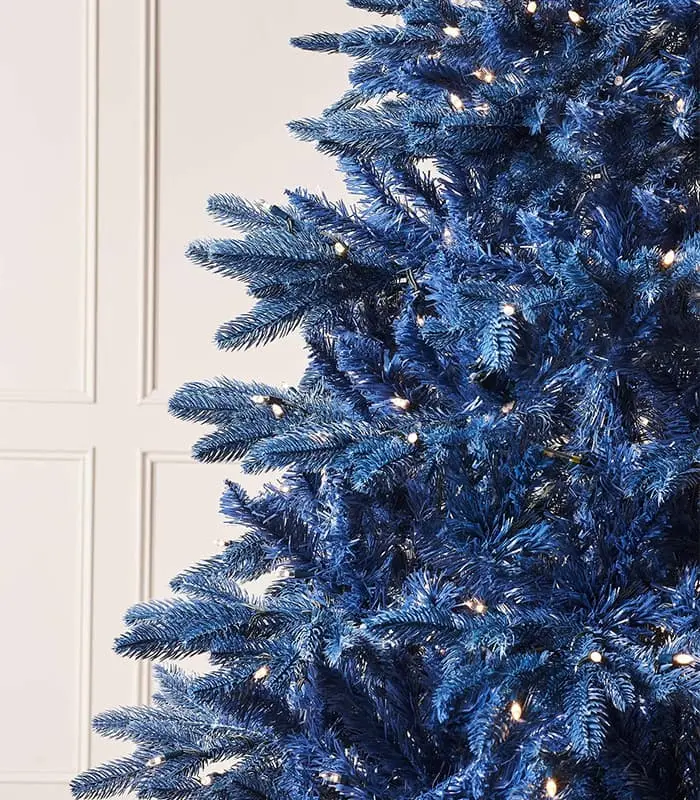 Pre-Lit Sapphire Blue Christmas Tree - Image 2