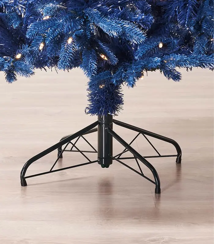 Pre-Lit Sapphire Blue Christmas Tree - Image 4