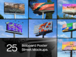 25 Billboard Poster Street Mockups