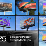 25 Billboard Poster Street Mockups