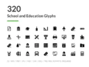 320 Education Glyph Icons