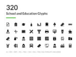 320 Education Glyph Icons