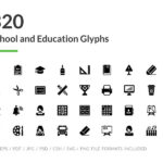 320 Education Glyph Icons