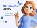 3D Character Nurse Figma UI KIT