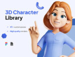 3D Character Nurse Figma UI KIT
