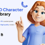 3D Character Nurse Figma UI KIT