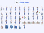 3D Character Nurse Figma UI KIT - Image 5