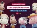 3D Cute Animal Characters