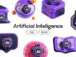 Artificial Inteligence 3D Icons