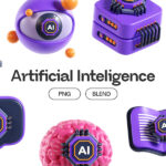 Artificial Inteligence 3D Icons