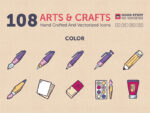 Arts And Crafts - Hand Drawn Icons - Image 4