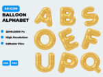 Balloon Alphabet 3D Icon Pack