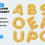 Balloon Alphabet 3D Icon Pack