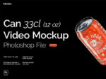 Can video mockup 33cl. (12 oz.)