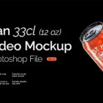 Can video mockup 33cl. (12 oz.)