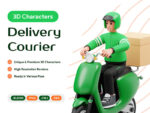 Courier 3D Character Illustration
