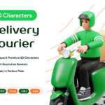 Courier 3D Character Illustration