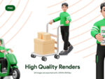 Courier 3D Character Illustration - Image 3