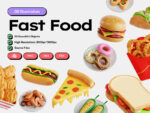 Fast-Foods 3D Icon Set