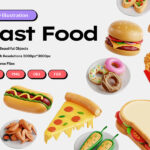 Fast-Foods 3D Icon Set