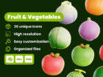 Fruit and Vegetables 3D Illustration Pack