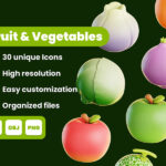 Fruit and Vegetables 3D Illustration Pack