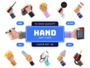 Hand Gesture Labor Day 3D Icon