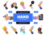 Hand Gesture Labor Day 3D Icon