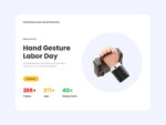 Hand Gesture Labor Day 3D Icon - Image 3