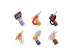Hand Gesture Labor Day 3D Icon - Image 4