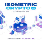 Isometric Crypto Illustration Set
