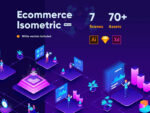 Isometric Ecommerce and Online Shopping