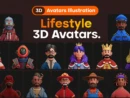 Lifestyle 3D Avatars Illustration