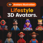 Lifestyle 3D Avatars Illustration