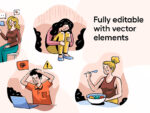 Mentally - Mental health Illustration Set - Image 2