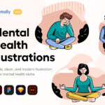 Mentally - Mental health Illustration Set