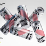 Metallic Soda Can Mockup Set