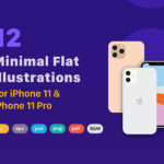 Minimal Flat iPhone 11 & 11 Pro Vector Set