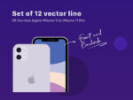 Minimal Flat iPhone 11 & 11 Pro Vector Set - Image 3