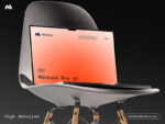 Mockuply, Macbook pro 16 on chair - Image 2