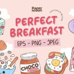 Perfect Breakfast Illustrations Set