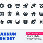 Stannum Icon Set - 300 Solid icons!