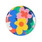Floral Abstract Round Tray