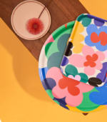 Floral Abstract Round Tray - Image 3