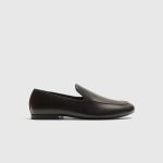 Leather loafers black
