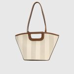 Canvas topstitched tote bag