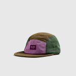 Colour block flat peak cap